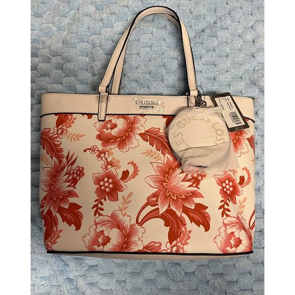 NWT Guess Garren Carryall Pink Multi Bag - Picture 1 of 10
